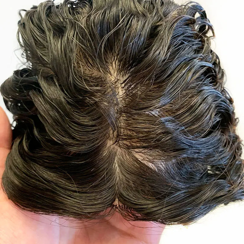 Topper de cabelo humano virgem  cacheado