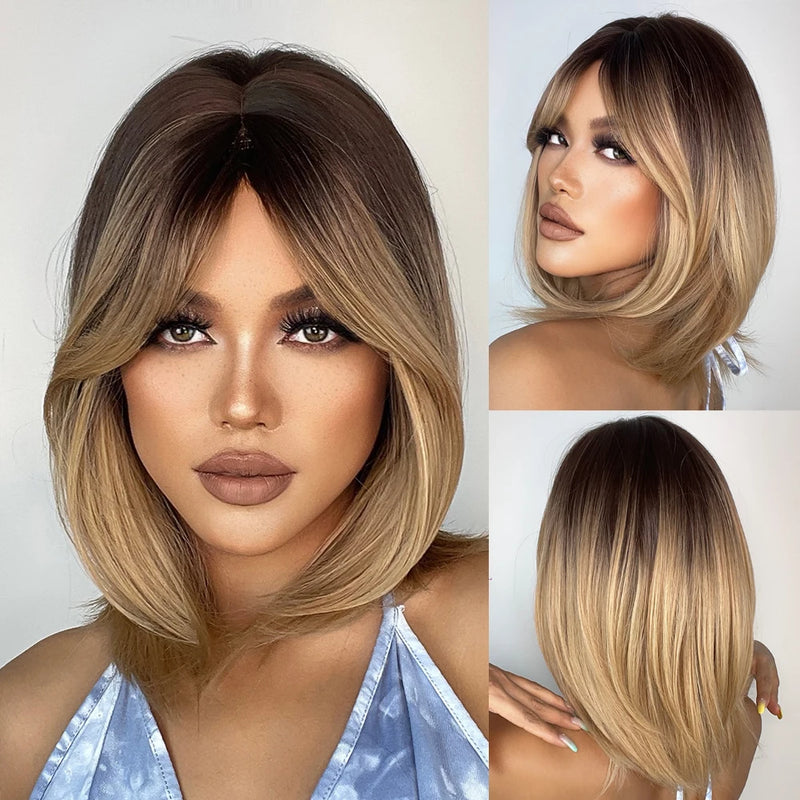 Peruca Long Bob Platinada TINY LANA – Curta, Moderna e Pura Atitude