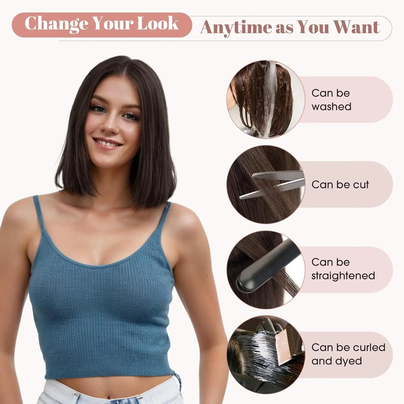 Topper de Cabelo Natural Premium – Base Silk Full