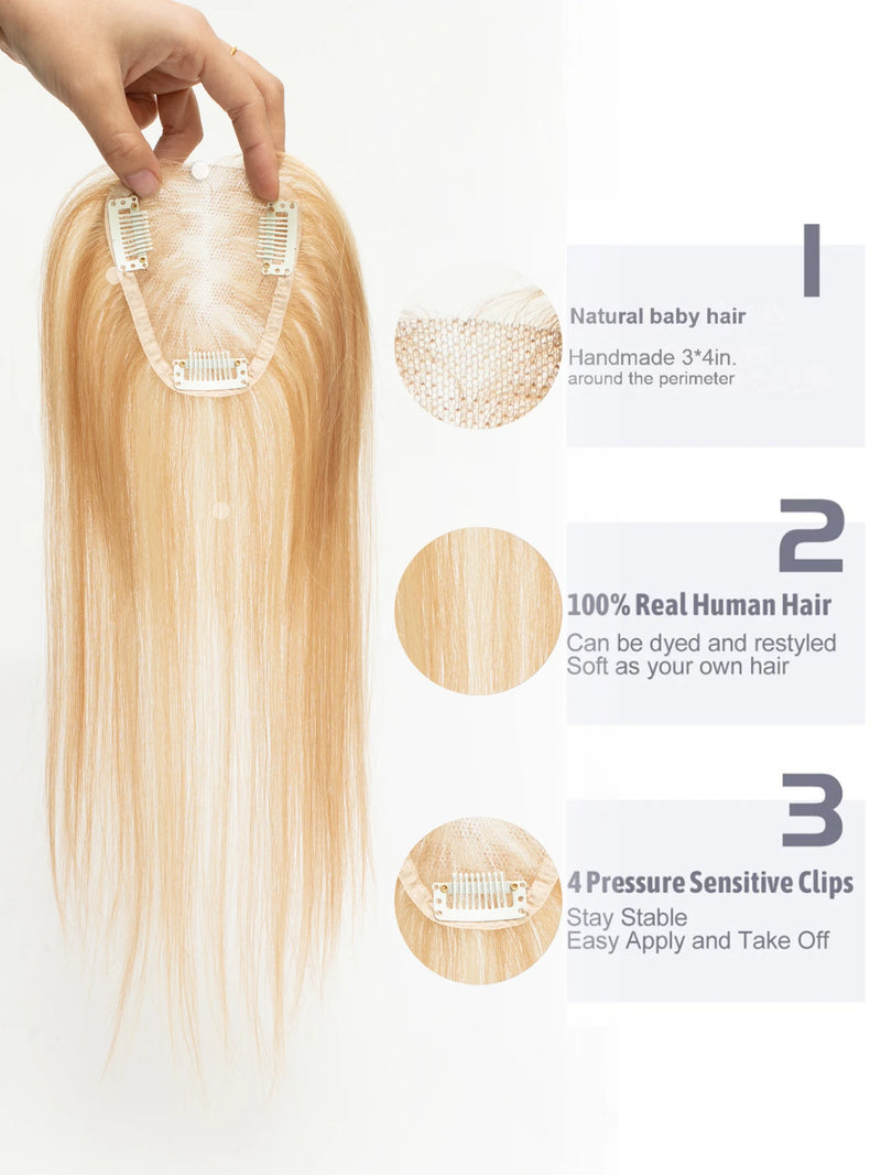Topo de Cabelo Humano - Escolha sua Cor