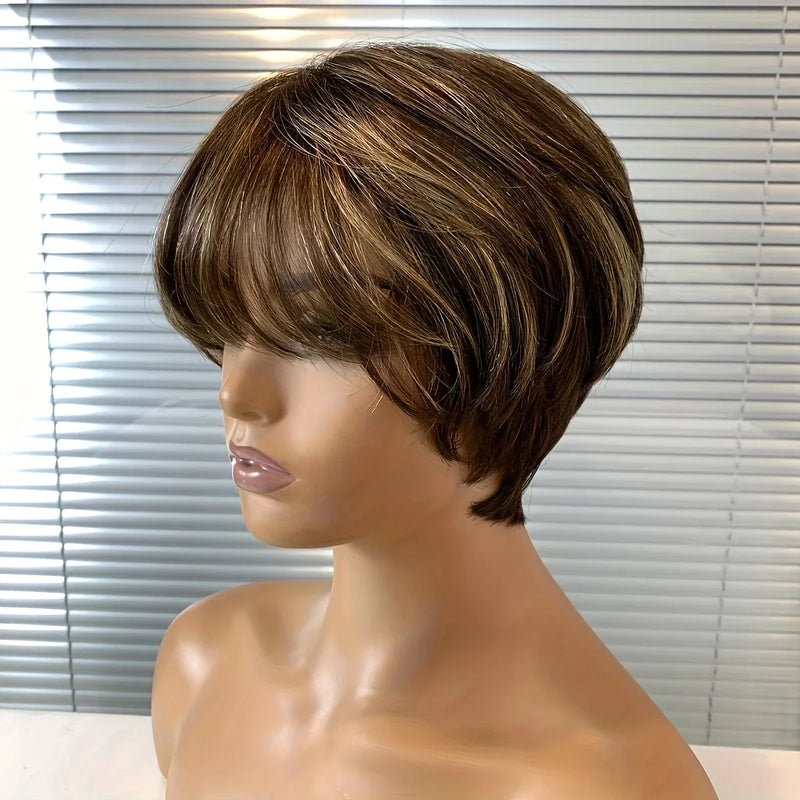 Peruca curta Cabelo Humano Natural
