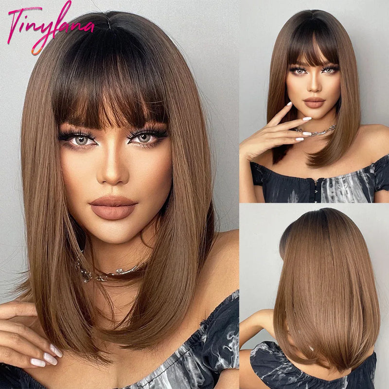 Peruca Long Bob Platinada TINY LANA – Curta, Moderna e Pura Atitude