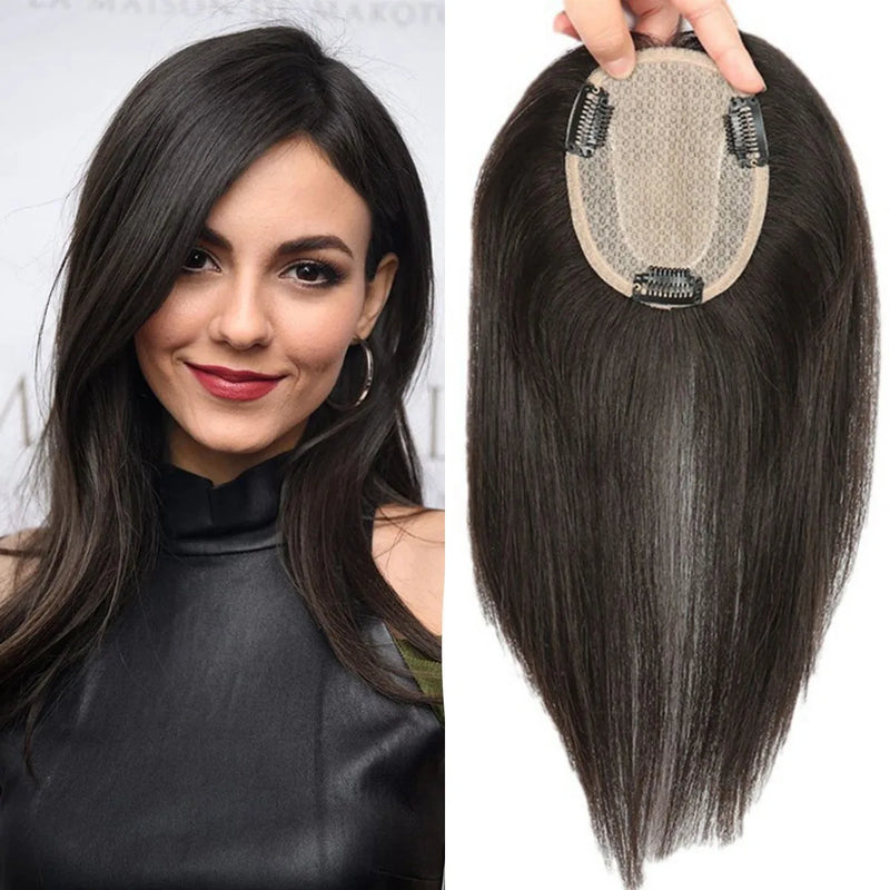 Topper de Cabelo Natural Premium – Base Silk Full