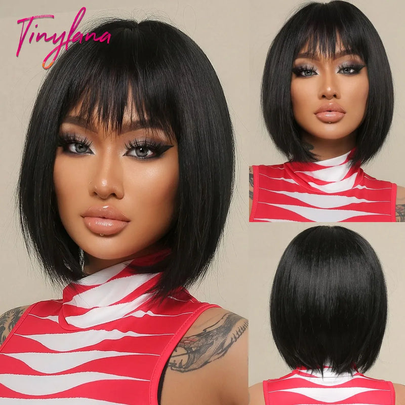 Peruca Long Bob Platinada TINY LANA – Curta, Moderna e Pura Atitude