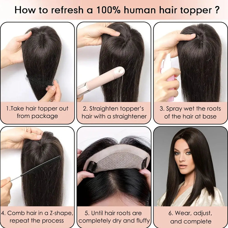 Topper de Cabelo Natural Premium – Base Silk Full